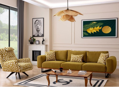 Luxus Sofagarnitur 4 + 1 Sitzer Set Designer Sofa Textil Polster Couchen